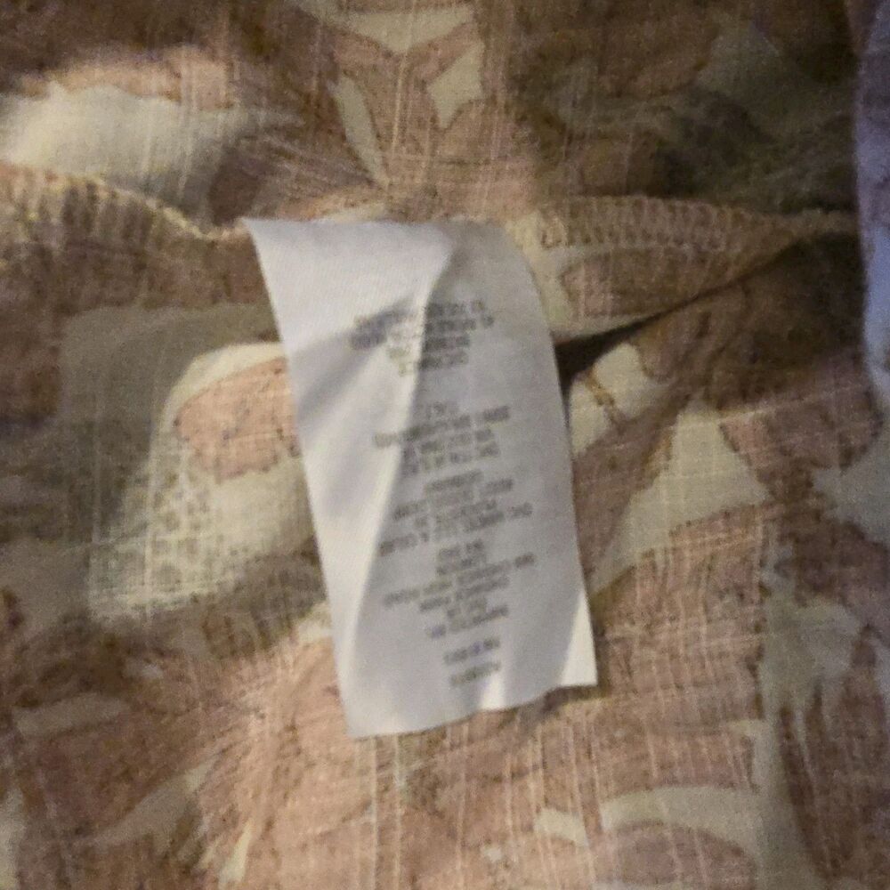 VTG Du Jour Rayon/Linen Safari Shirt XL Giraffe Leaves Floral Lagen Jacket - Picture 7 of 10